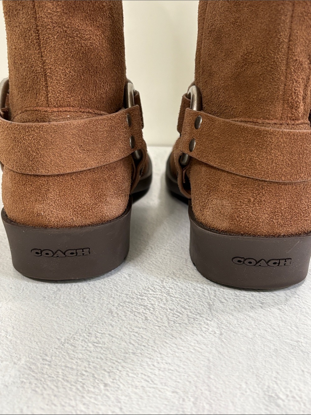 Coach Brown Suede Roper Boots NWT 9 - Picture 8 of 16